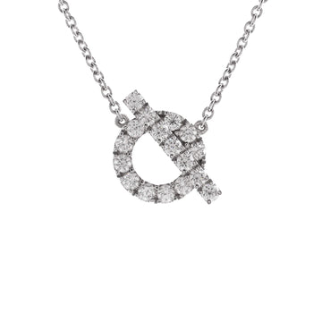Hermes Finesse Pendant Necklace 18K White Gold and Diamonds