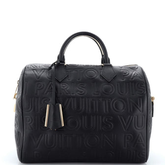 Louis Vuitton Paris Speedy Cube Bag Embossed Leather 30