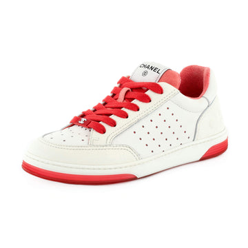 Chanel Women's Logo Low-Top Sneakers Leather