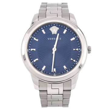 Versace Signature Medusa Greca Quartz Watch Stainless Steel 38