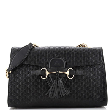 Gucci Emily Chain Flap Bag (Outlet) Microguccissima Leather Medium