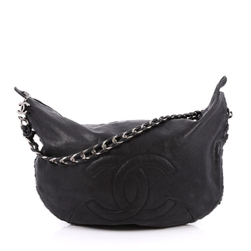 Chanel Modern Chain Hobo Calfskin Large Black