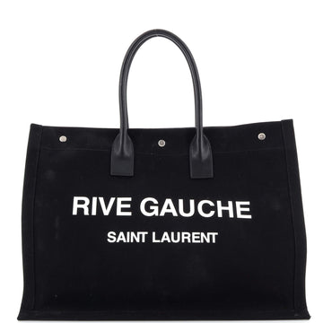 Saint Laurent Rive Gauche Shopper Tote Camo Canvas Large