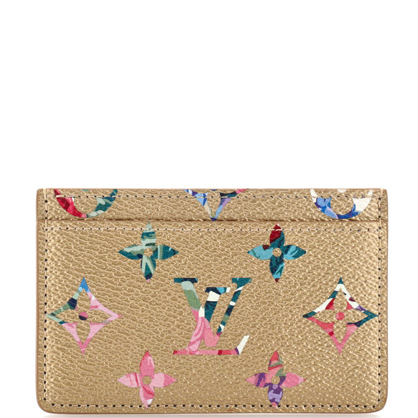 Louis Vuitton Card Holder Limited Edition Garden Monogram Canvas Gold 2237901
