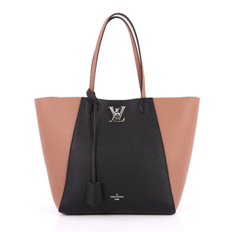 Louis Vuitton Lockme Cabas Leather Black 2238602