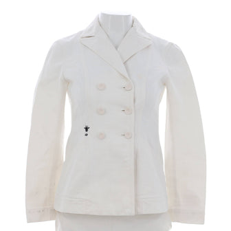 Christian Dior Women's CD Bee Double Breasted Jacket Cotton