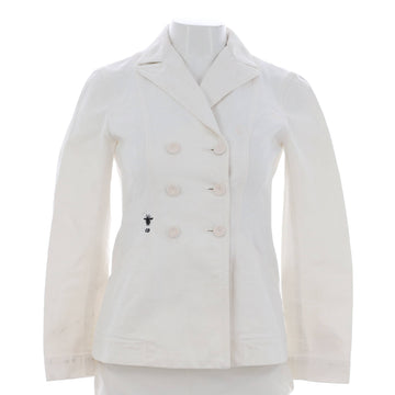 Christian Dior Women's CD Bee Double Breasted Jacket Cotton