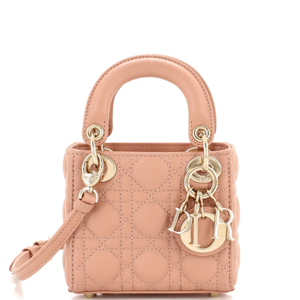 Dior Lady Dior Micro Lambskin Top Handle Bag (Top Handle)