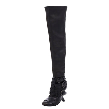 Tom Ford Women's Buckle Knee High Boots Leather