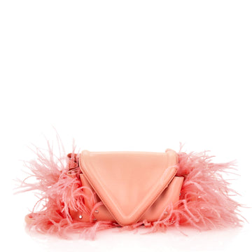 Bottega Veneta Beak Crossbody Bag Studded Leather with Feathers Small