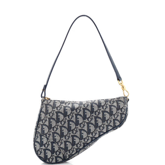 Christian Dior Vintage Saddle Bag Diorissimo Canvas Mini