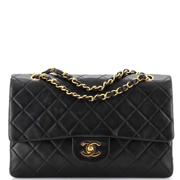 Chanel Vintage Classic Double Flap Bag Quilted Lambskin Medium