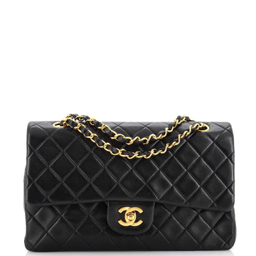 Chanel Vintage Classic Double Flap Bag Quilted Lambskin Medium