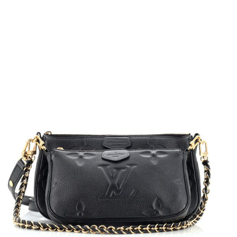 Louis Vuitton Multi Pochette, Black Empreinte Leather, Gold Hardware, New  in Box