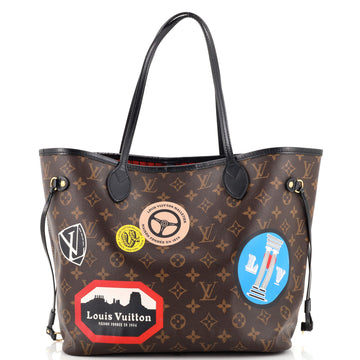 Louis Vuitton Neverfull NM Tote Limited Edition World Tour Monogram Canvas MM