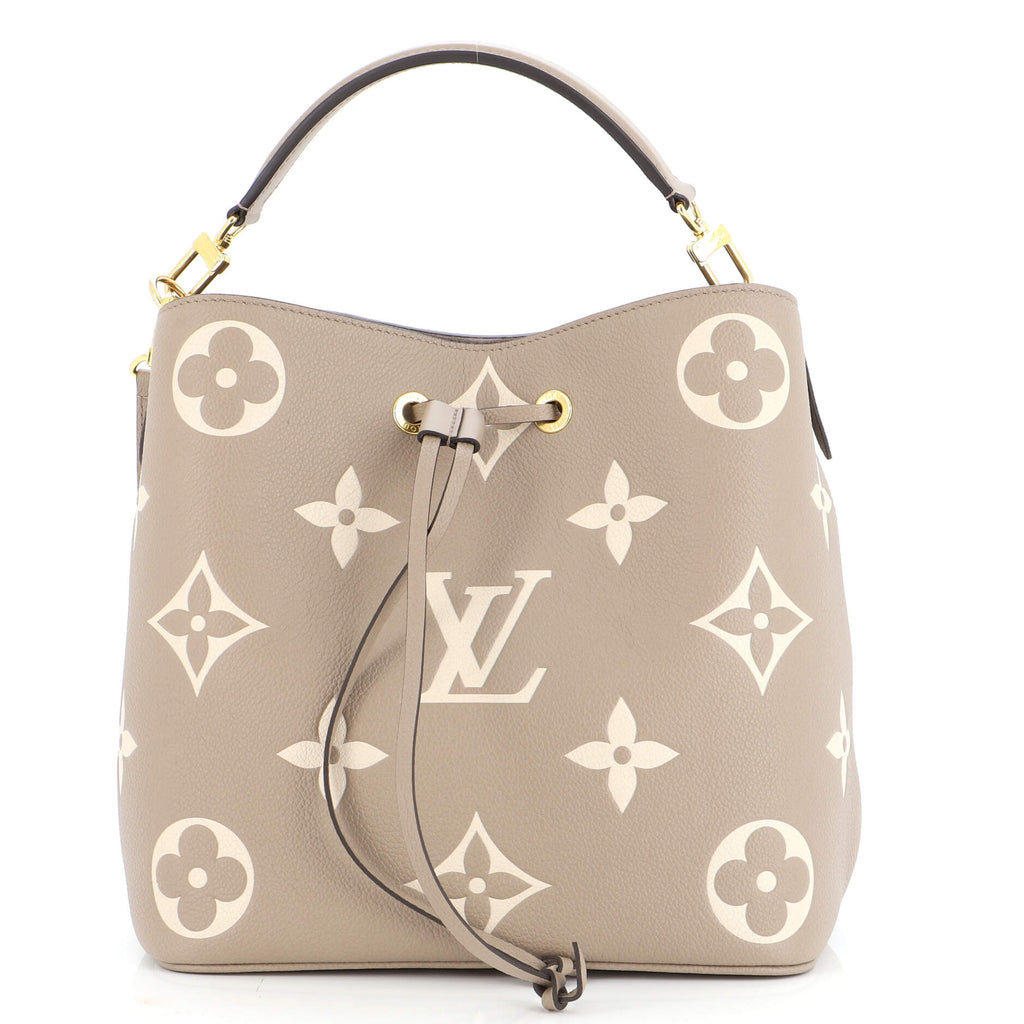 Louis Vuitton NeoNoe Handbag Monogram Empreinte Leather MM Neutral