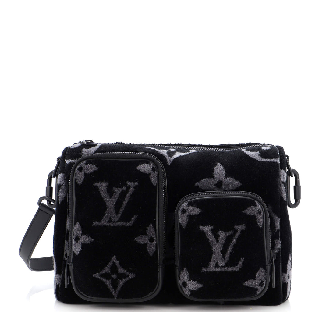 Louis Vuitton Black Monogram Tuffetage Speedy Trunk Cloth ref