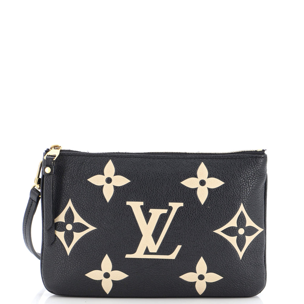 Louis Vuitton Bicolor Monogram Empreinte Leather Double Zip On
