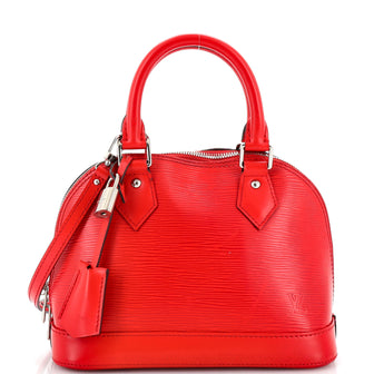 Louis Vuitton Alma Handbag EPI Leather Bb Red