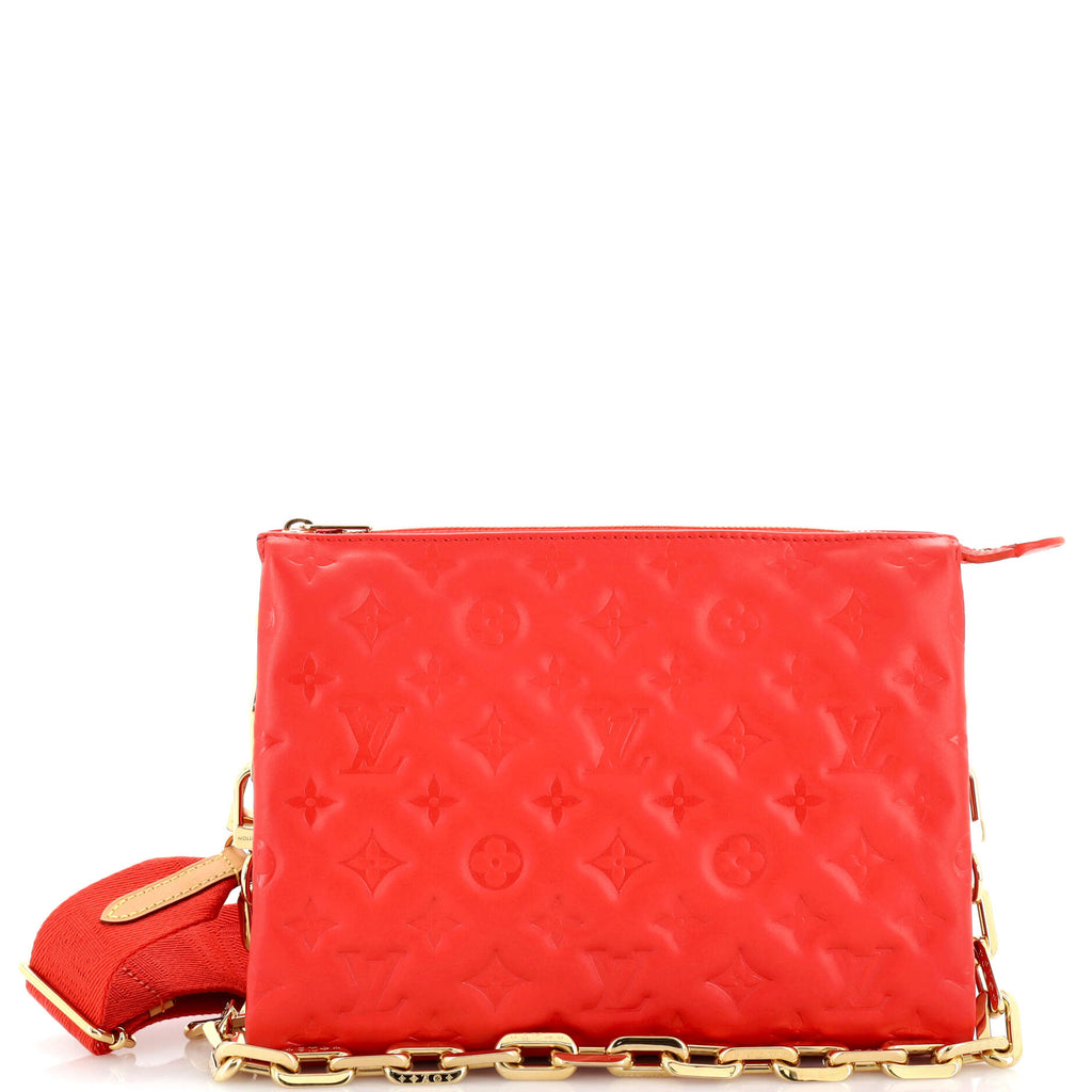 Louis Vuitton Coussin PM Bag (Monogram Embossed) - Red