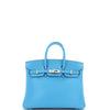 Hermès Birkin 25 Bleu Saphir Bag - Swift Leather Palladium