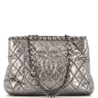 Chanel Chain Me Tote Quilted Glazed Calfskin Medium