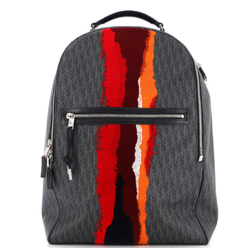 Christian Dior Homme Backpack Darklight Coated Canvas with Printed Velvet Large