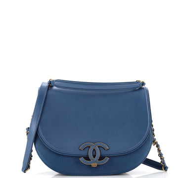 Chanel Coco Curve Flap Messenger Calfskin and Quilted Goatskin Medium