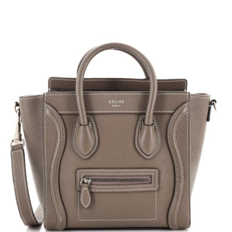 Celine Luggage Bag Grainy Leather Nano