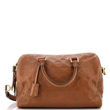 Louis Vuitton Speedy Bandouliere Bag Monogram Empreinte Leather 30