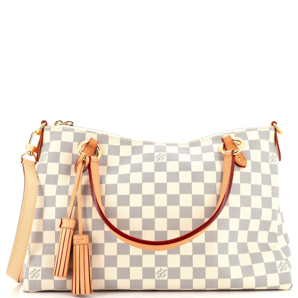 Louis Vuitton - Authenticated Lymington Handbag - Cloth White Plain for Women, Very Good Condition