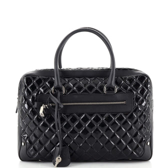 Chanel Travel Suitcase Quilted Vinyl with Calfskin Large