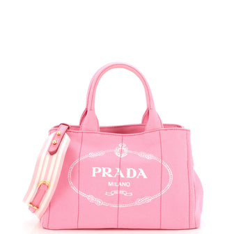 Prada Canapa Convertible Tote Canvas Mini