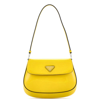 Prada Cleo Flap Shoulder Bag Spazzolato Leather Small