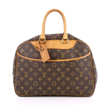 Louis Vuitton Deauville Handbag Monogram Canvas Brown 2241303