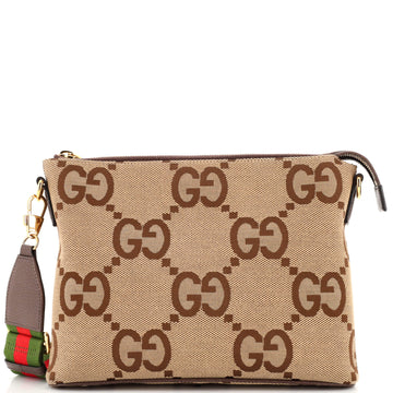 Gucci Zip Messenger Bag Jumbo GG Canvas