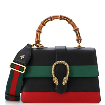 Gucci Dionysus Bamboo Top Handle Bag Leather Medium