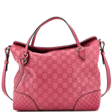 Gucci Bree Convertible Top Handle Bag Guccissima Leather Medium