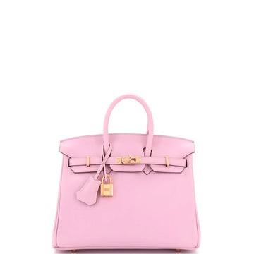 Hermes Birkin Handbag Purple Swift with Rose Gold Hardware 25