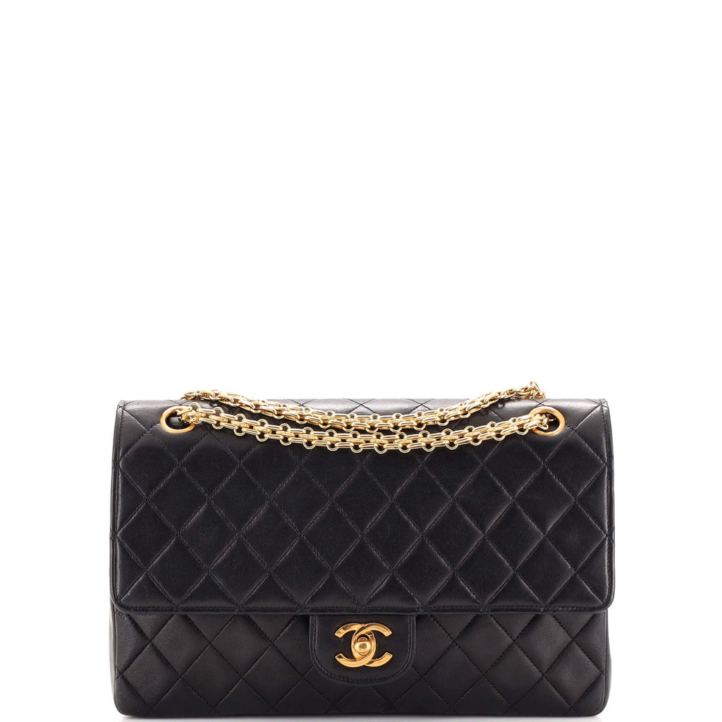 Chanel Vintage Bijoux Chain Double Flap Bag Quilted Lambskin Medium