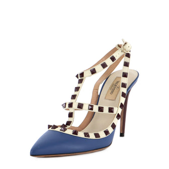Valentino Garavani Women's Rockstud Ankle Strap Pumps Leather 100