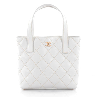 CHANEL Wild Stitch Quilted Leather Small Surpique Tote Bag
