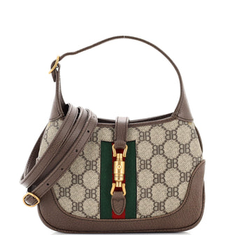 Balenciaga x Gucci The Hacker Project Jackie 1961 Hobo BB Canvas Mini