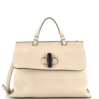 Gucci Bamboo Daily Top Handle Bag Leather Medium