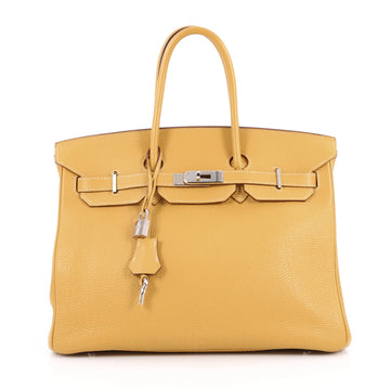 Hermes Birkin Handbag Yellow Togo with Palladium 2242001