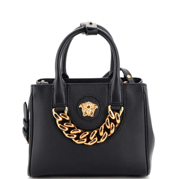 Versace La Medusa Convertible Tote Bag Leather Small