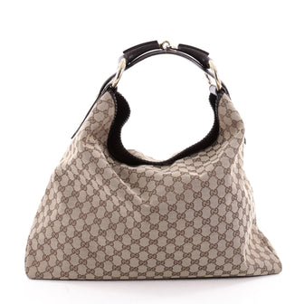 Gucci Horsebit Hobo GG Canvas Large Brown 2242302