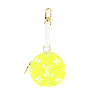 Louis Vuitton Round Coin Purse LV Match Monogram Jacquard Velvet Yellow