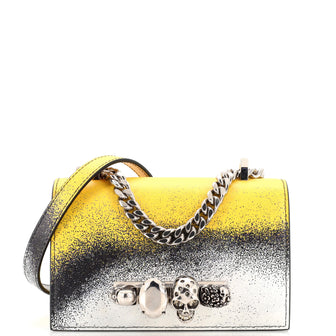 Alexander McQueen Jewelled Flap Satchel Leather Small
