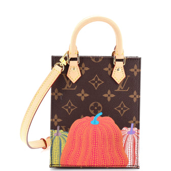 Louis Vuitton Petit Sac Plat Bag Yayoi Kusama Pumpkins Monogram Canvas